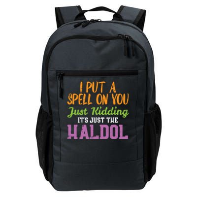 Spell Just Ding Haldol Funny Nurse Halloween Rn Icu Gift Daily Commute Backpack