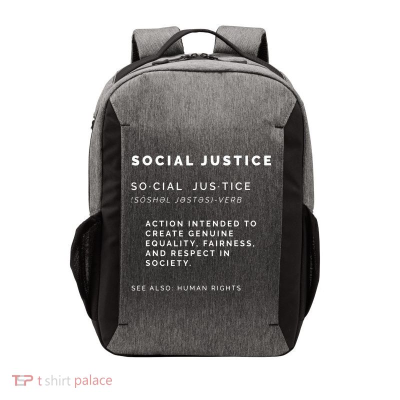 Social Justice Definition SJW, Liberal, Civil Rights Vector Backpack