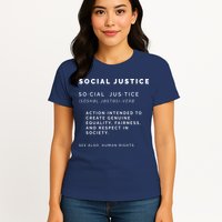 Social Justice Definition SJW, Liberal, Civil Rights Womens T-Shirt