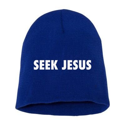 Seek Jesus Evangelism Short Acrylic Beanie