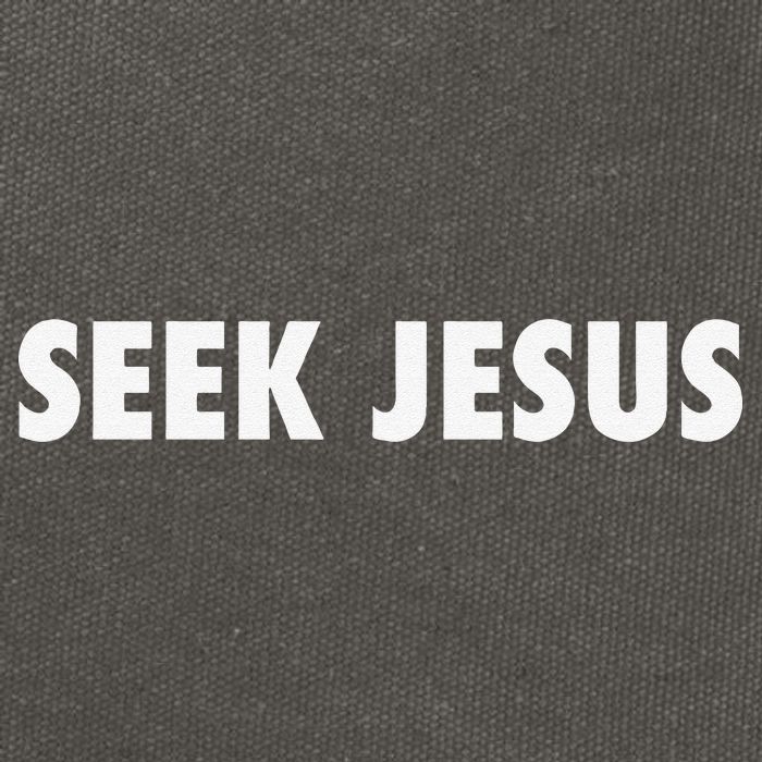 Seek Jesus Evangelism Cotton Canvas Backpack