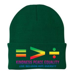 Social Justice Equality Greater Than Division Knit Cap Winter Beanie