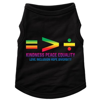 Social Justice Equality Greater Than Division Doggie Tank