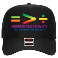 Social Justice Equality Greater Than Division High Crown Mesh Back Trucker Hat