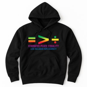 Social Justice Equality Greater Than Division Hoodie