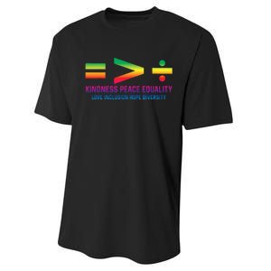 Social Justice Equality Greater Than Division Performance Sprint T-Shirt