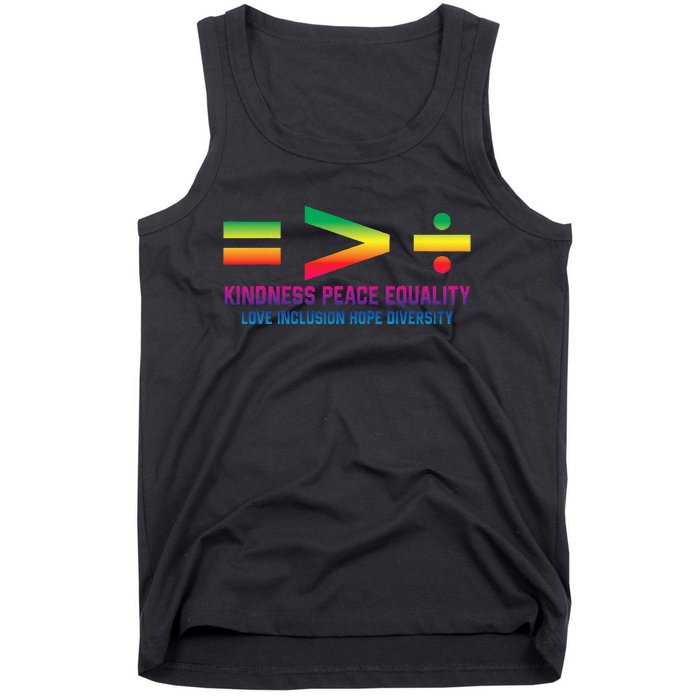 Social Justice Equality Greater Than Division Tank Top