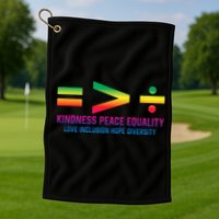 Social Justice Equality Greater Than Division Golf Towel