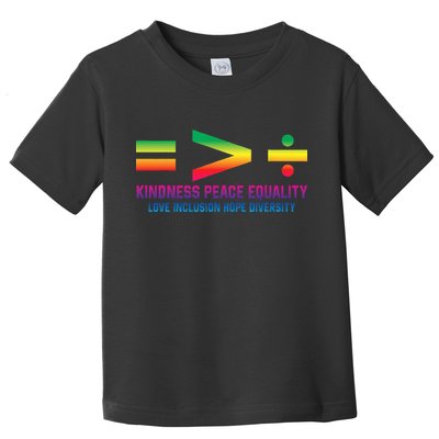 Social Justice Equality Greater Than Division Toddler T-Shirt