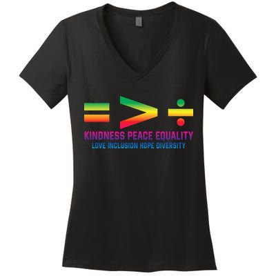 Social Justice Equality Greater Than Division Women's V-Neck T-Shirt