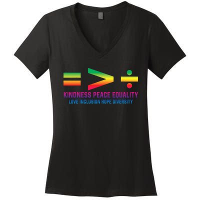 Social Justice Equality Greater Than Division Women's V-Neck T-Shirt