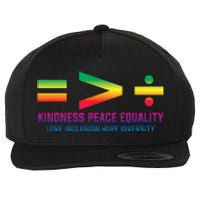 Social Justice Equality Greater Than Division Wool Snapback Cap