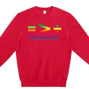 Social Justice Equality Greater Than Division Premium Crewneck Sweatshirt