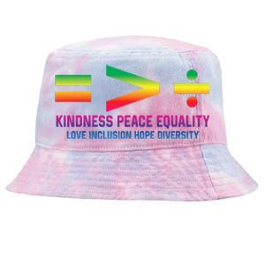 Social Justice Equality Greater Than Division Tie-Dyed Bucket Hat