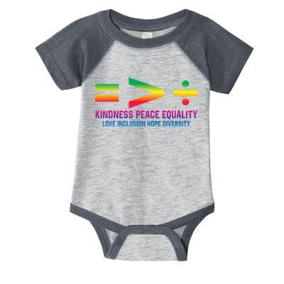 Social Justice Equality Greater Than Division Infant Baby Jersey Bodysuit