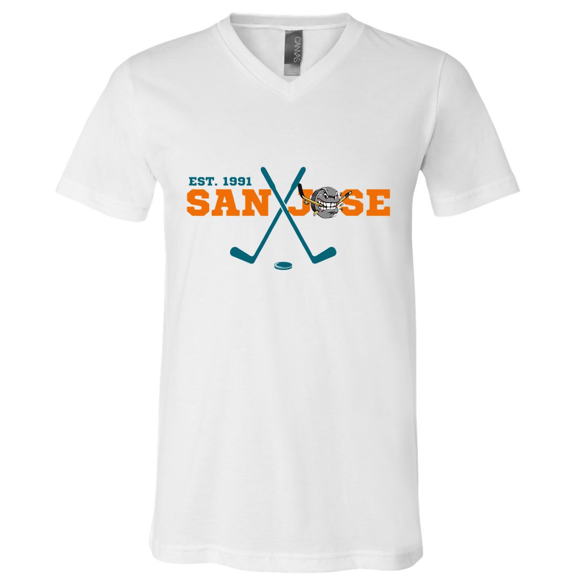 San Jose Est 1991 Sports Team Novelty Athletic V-Neck T-Shirt