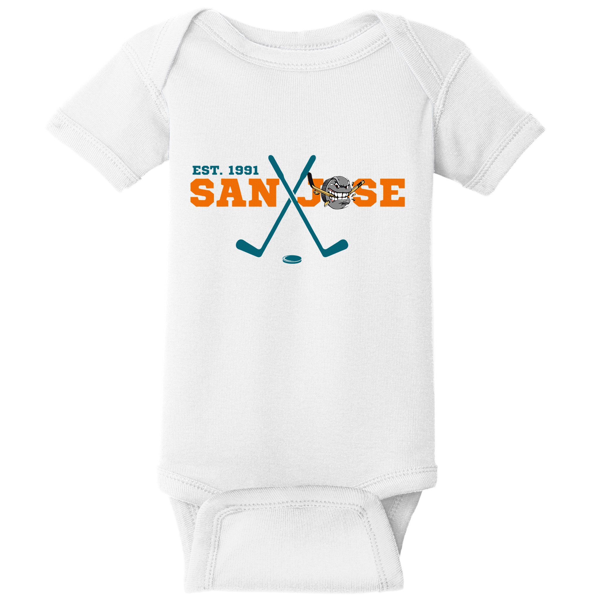 San Jose Est 1991 Sports Team Novelty Athletic Baby Bodysuit
