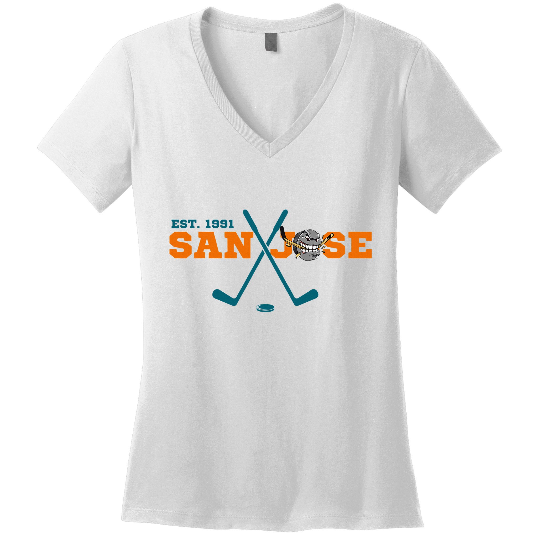 San Jose Est 1991 Sports Team Novelty Athletic Women's V-Neck T-Shirt