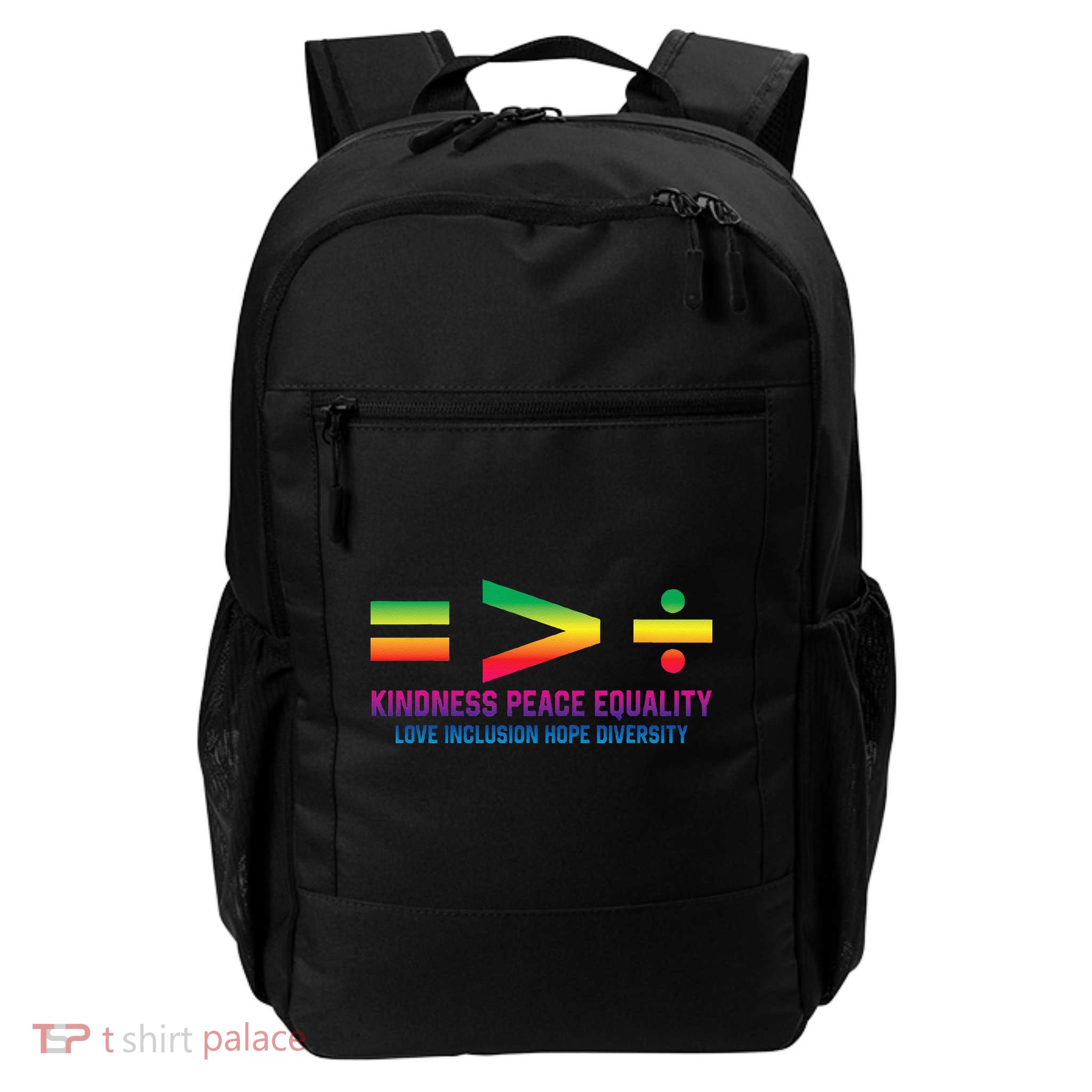 Social Justice Equality Greater Than Division Daily Commute Backpack