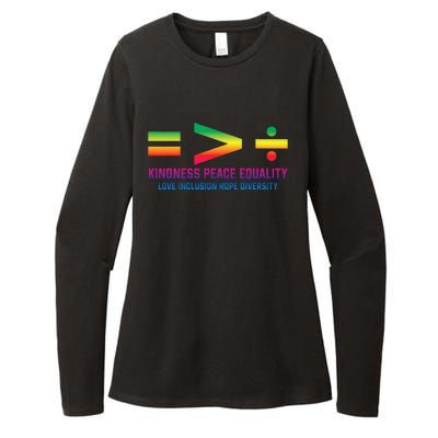 Social Justice Equality Greater Than Division Womens CVC Long Sleeve Shirt