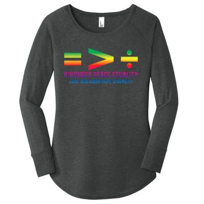 Social Justice Equality Greater Than Division Women's Perfect Tri Tunic Long Sleeve Shirt