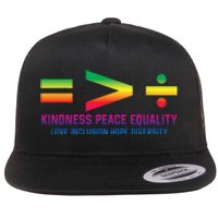 Social Justice Equality Greater Than Division Flat Bill Trucker Hat