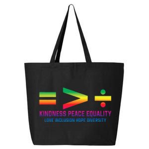 Social Justice Equality Greater Than Division 25L Jumbo Tote