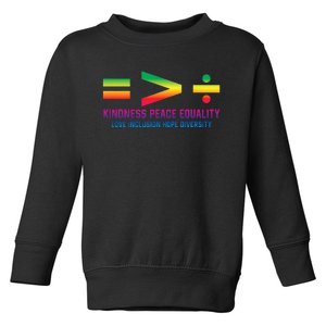 Social Justice Equality Greater Than Division Toddler Sweatshirt