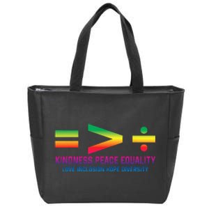 Social Justice Equality Greater Than Division Zip Tote Bag