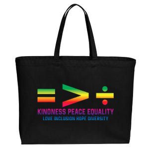 Social Justice Equality Greater Than Division Cotton Canvas Jumbo Tote