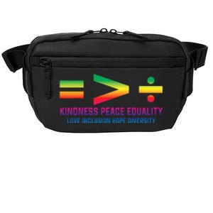 Social Justice Equality Greater Than Division Crossbody Pack