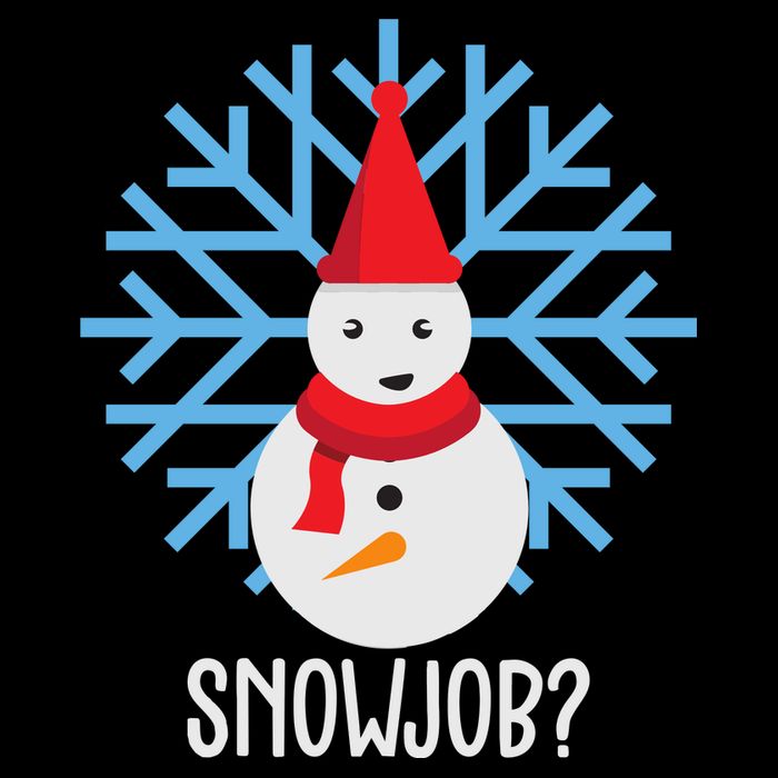 Snow Job Funny Snowman 7-Panel Snapback Hat