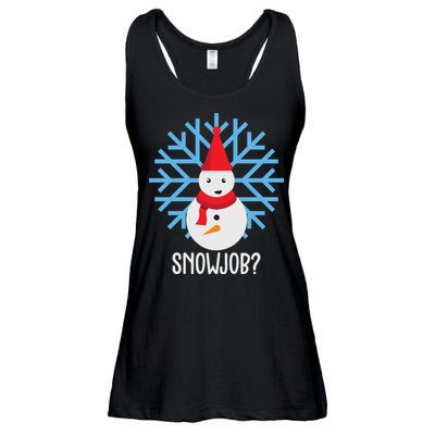 Snow Job Funny Snowman Ladies Essential Flowy Tank
