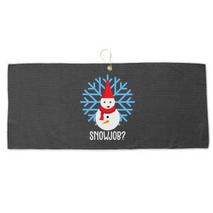 Snow Job Funny Snowman Large Microfiber Waffle Golf Towel