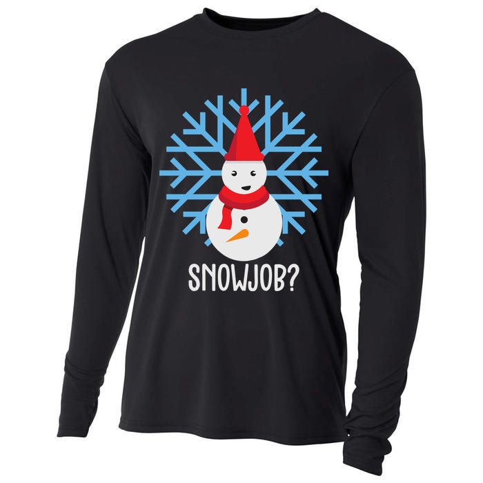 Snow Job Funny Snowman Cooling Performance Long Sleeve Crew