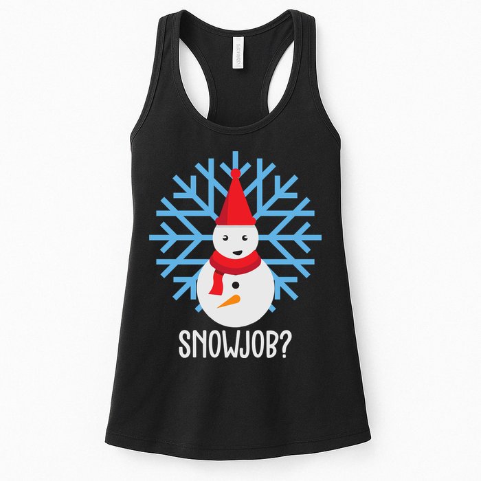 Snow Job Funny Snowman Womens Tank Top