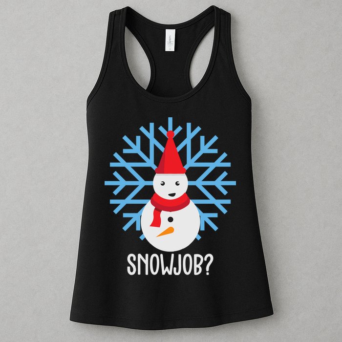 Snow Job Funny Snowman Womens Tank Top