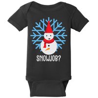 Snow Job Funny Snowman Baby Bodysuit