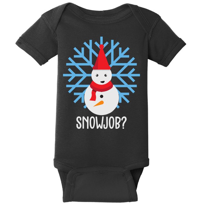 Snow Job Funny Snowman Baby Bodysuit