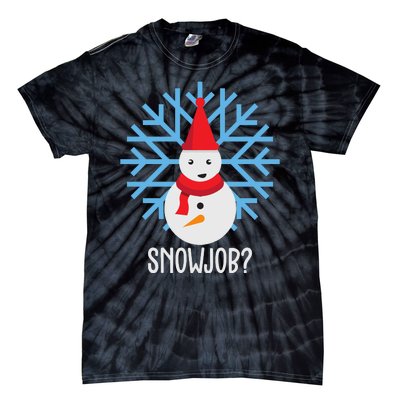 Snow Job Funny Snowman Tie-Dye T-Shirt