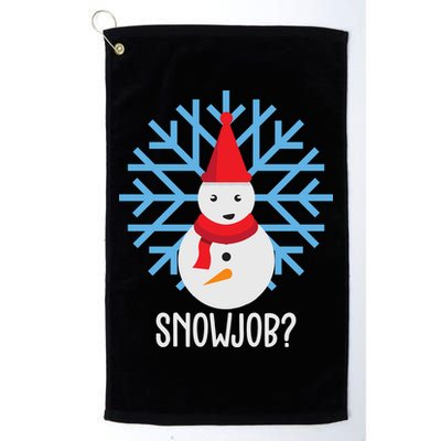 Snow Job Funny Snowman Golf Towel