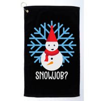 Snow Job Funny Snowman Golf Towel