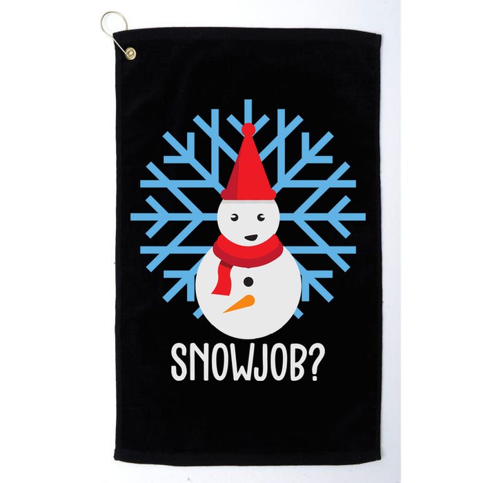 Snow Job Funny Snowman Golf Towel