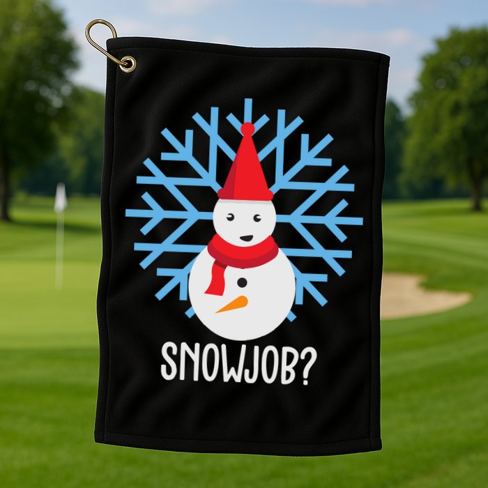 Snow Job Funny Snowman Golf Towel