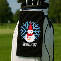 Snow Job Funny Snowman Golf Towel