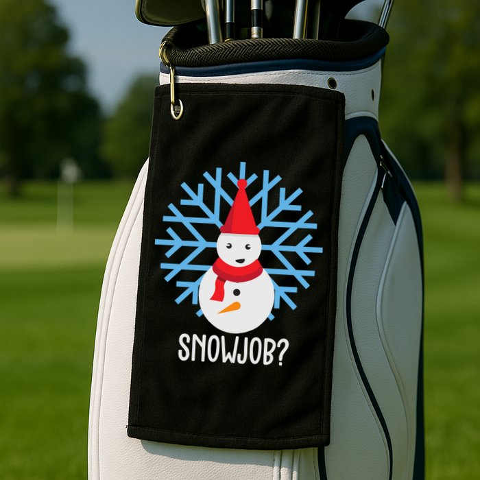 Snow Job Funny Snowman Golf Towel