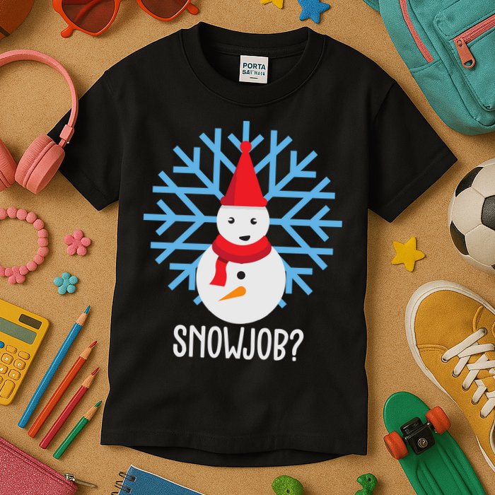 Snow Job Funny Snowman Kids T-Shirt