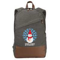 Snow Job Funny Snowman Cotton Canvas Backpack