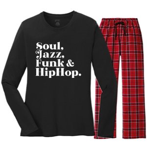 Soul Jazz Funk Women's Long Sleeve Flannel Pajama Set 