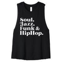 Soul Jazz Funk Women's Racerback Cropped Tank